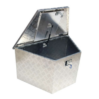 Boîte à outils conique en aluminium verrouillable