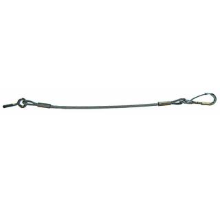Corde de retenue de paroi latérale, vis M 6 / mousqueton, longueur 325 mm