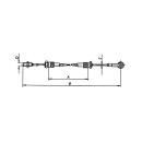 Câbles AL-KO Bowden pour amovible + hauteur réglable AE HL 550 mm / GL 760 mm, C 5 mm, D M10