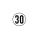 Film PVC Speed ??Sign blanc / noir 30 km / h