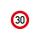Film PVC Speed ??Sign rouge / blanc 30 km / h