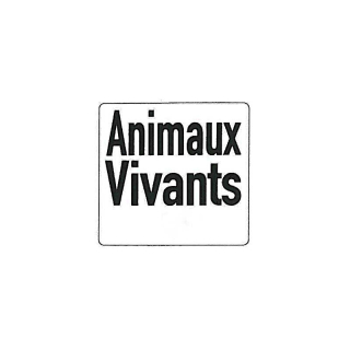 Etiquette adhésive 400 x 380 mm "Animaux vivants"