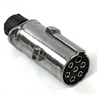 Fiche en aluminium 24V type N 7 pôles. Contact à vis