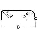 Profil de garde-boue à un essieu 12/40 B220 R330 L1065 S660 H345