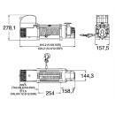 Treuil à câble Moteur DC type Talon Rope & Hook 24 V