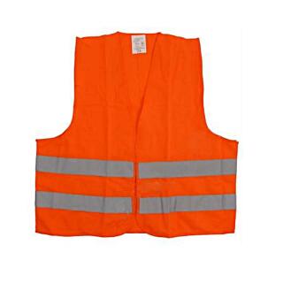 Gilets de sécurité avec 2 bandes réfléchissantes orange chacune
