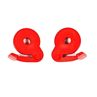 Verrouillage à levier coudé rouge PU 2 pièces Stema