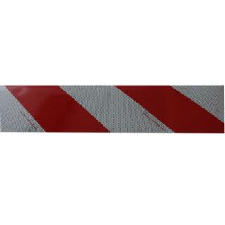 Marquage davertissement rouge / blanc 282 mm x 9 m pointant vers la droite