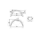 De Haan - garde-boue pour modèles à un essieu HR 2275, H 2212/12, L 220 / S 750 mm