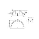 De Haan - garde-boue pour véhicules à un essieu HR 2280, H 2213/12, L 220 / S 800 mm