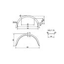 De Haan - garde-boue pour véhicules à un essieu HR 2286, H 2214/12, L 220 / S 860 mm