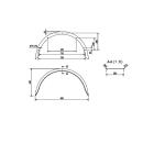 De Haan - garde-boue pour véhicules à un essieu HR 2886, H 2814/12, L 280 / S 860 mm