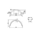 De Haan - garde-boue pour modèles à un essieu HR 1880, H 1813/12, L 180 / S 800 mm