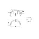 De Haan - garde-boue pour véhicules à un essieu HR 2266, H 2211/12, L 220 / S 660 mm