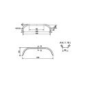 De Haan essieu tandem pour garde-boue THRD 26150, H 2620/12, L 260 / S 1500 mm